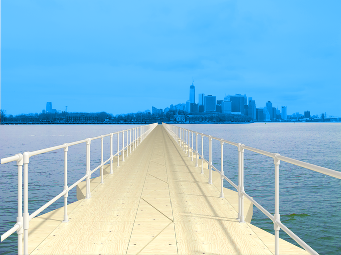 Citizen Bridge-Nancy Novacek-Governors Island-Red Hook Brooklyn-Buttermilk Channel-Pedestrian Bridge-Kickstarter-NYC-2