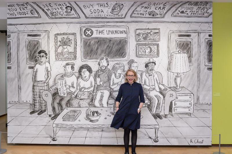 Roz Chast-Cartoon Memoirs-Subway Sofa-Illustration-New Yorker-Museum of the City of New York-NYC