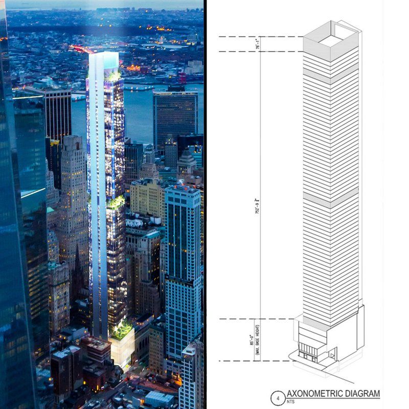 125 Greenwich Street-Rafael Vinoly-World Trade Center-American Stock Exchange-Financial District-Super-Slender-NYC