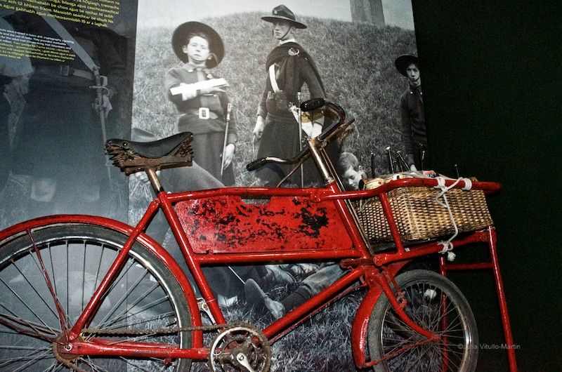 Humble bikes a common method of transportation, were used by couriers to deliver messages.