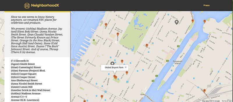 Fun Maps-NeighborhoodX-Renaming Neighborhoods-Kobe Bryant Park-NYC