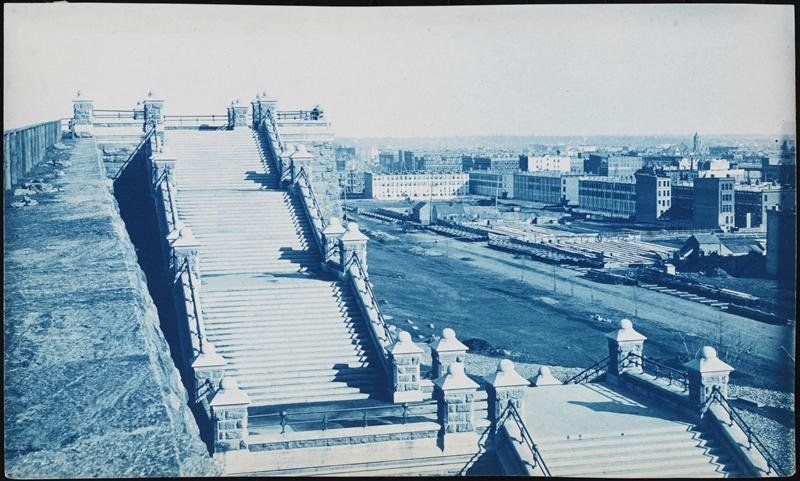 1889-Morningside Park-Jacob Wrey Mould Staircases-Construction-NYC