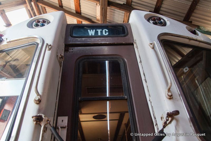 A WTC PATH train out of commission.
