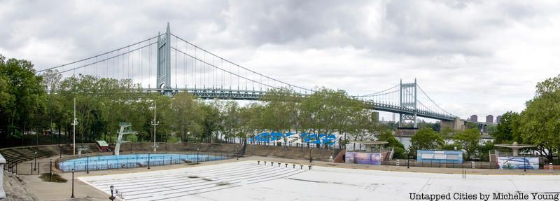 Side view of the triborough bridge