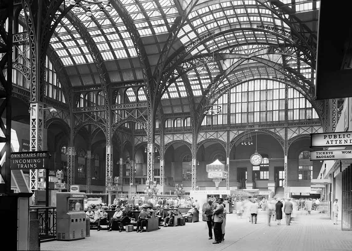 Vintage photo of Penn Station from Library of Congress