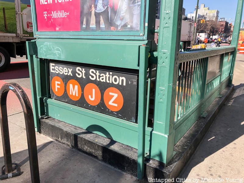 Essex Street F,M,J, subway station entrance