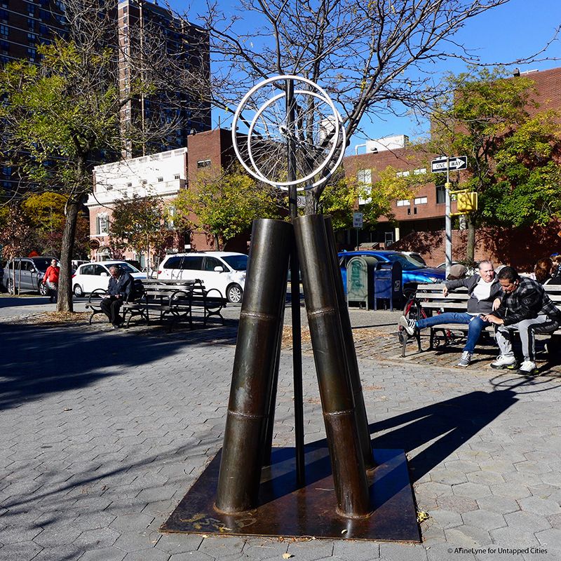 Little Oil Well sculpture, lower east side