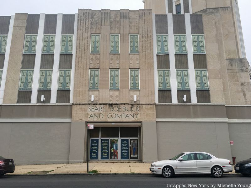 Entrance to sears store in flatbush