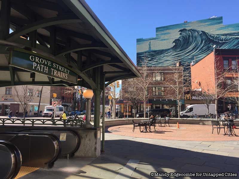 Grove Street PATH Train entrance in Jersey City.