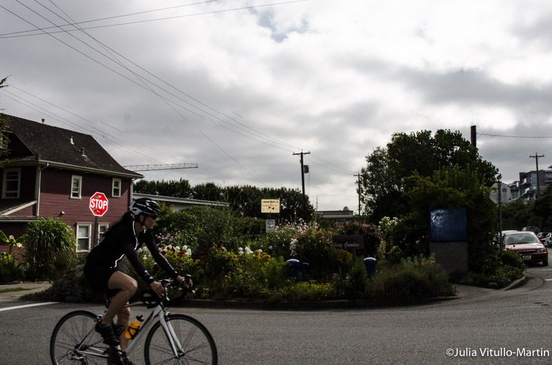 Biker on Arbutus Corridor, Vancouver