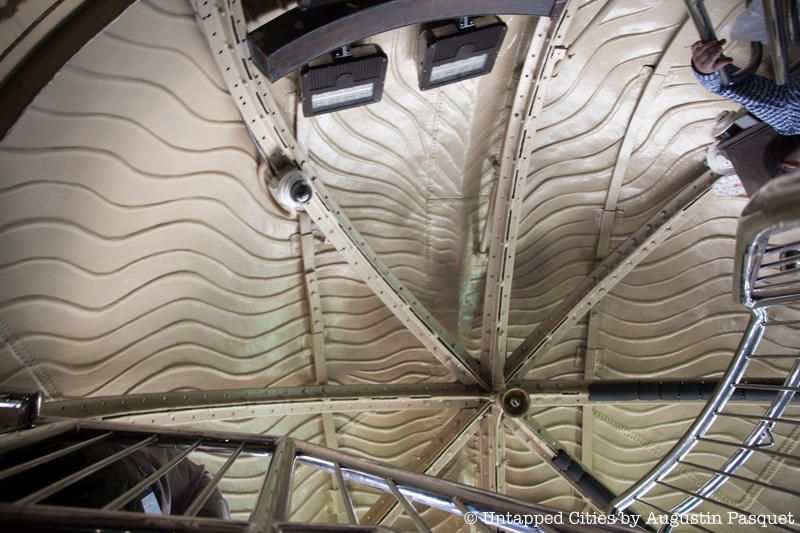 Interior view of the top of the Statue of Liberty