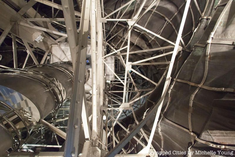 Interior view of the structure inside the Statue of Liberty