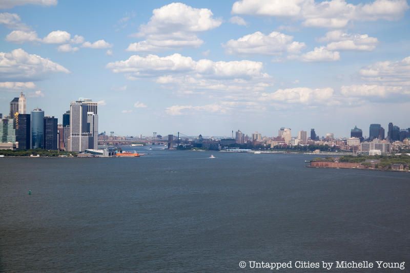 Statue of Liberty crown view of the the Hudson River