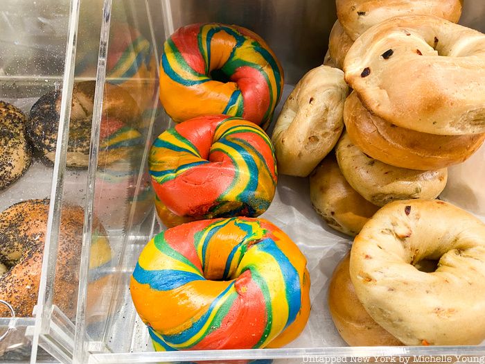 Rainbow bagels