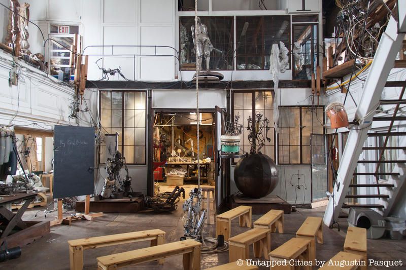 Robotic Church in Red Hook, interior space with benches