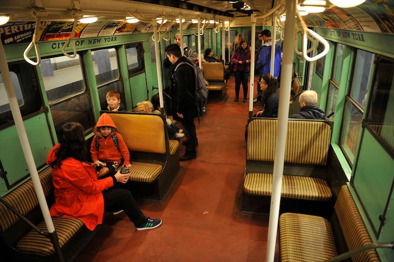 woven subway car chairs