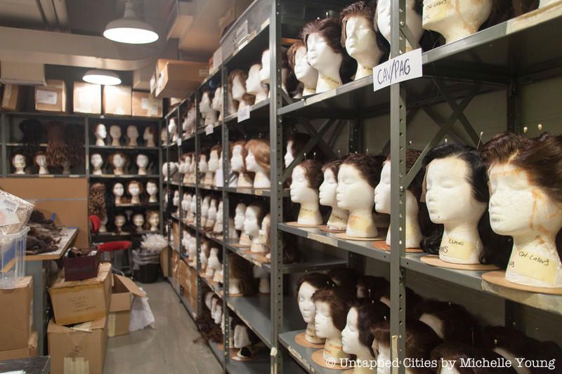 Wig room at the Met Opera