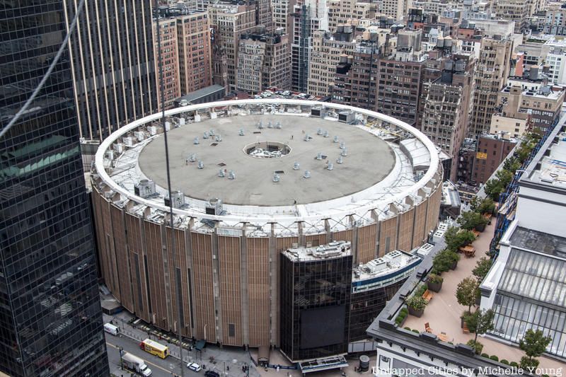 Aerial view of Madison Square Garden