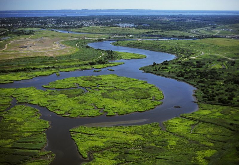 Overhead view of Freshkills Park