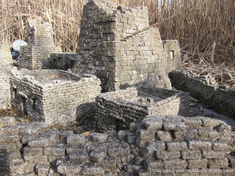 A hidden sculpture in the marsh at Liberty state Park