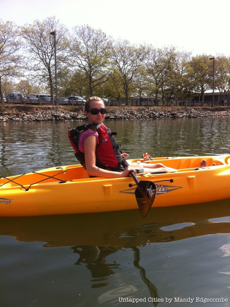 Kayaker in a yellow kayak