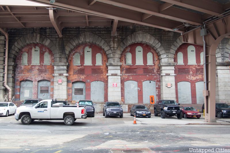 Outside of the Brooklyn Bridge anchorages