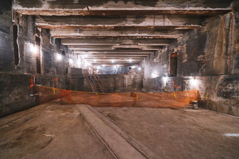 Inside the anchorages of the Brooklyn Bridge