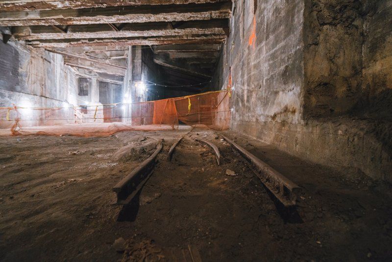 Inside the anchorages of the Brooklyn Bridge