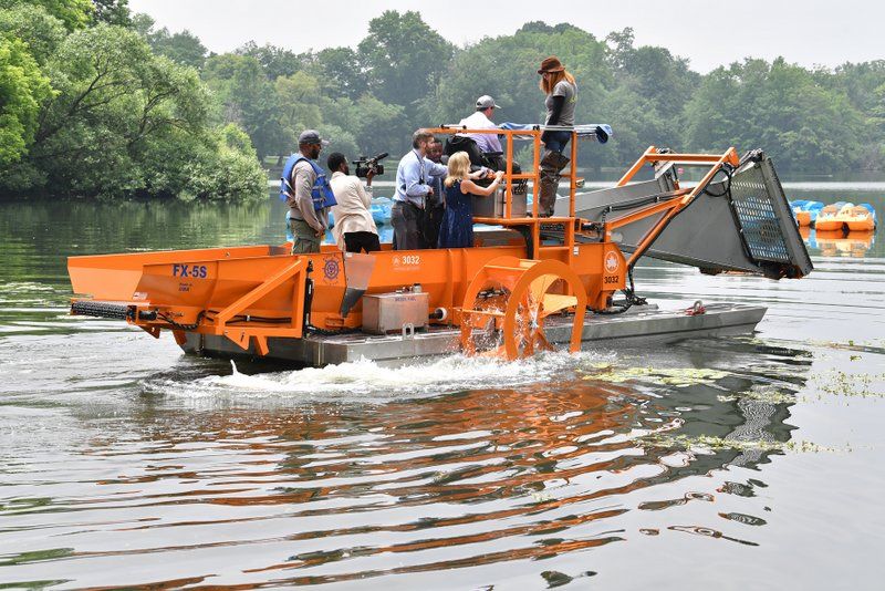 Lake Mess Monster Prospect Park weed harvester