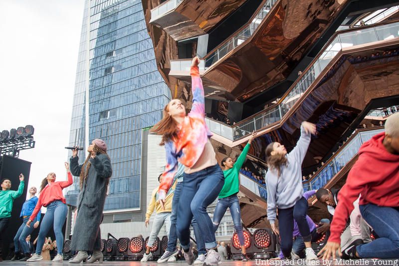 The Alvin Ailey dancers at Hudson Yards