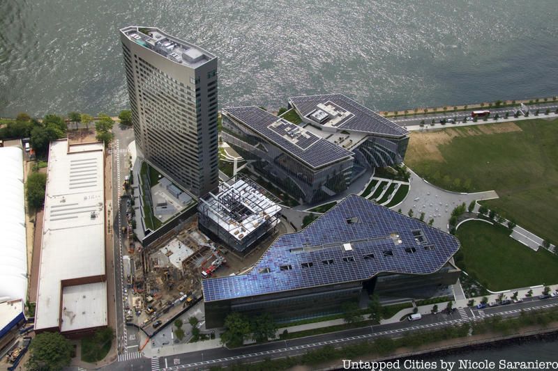 Eco-friendly buildings on the Cornell Campus on Roosevelt Island