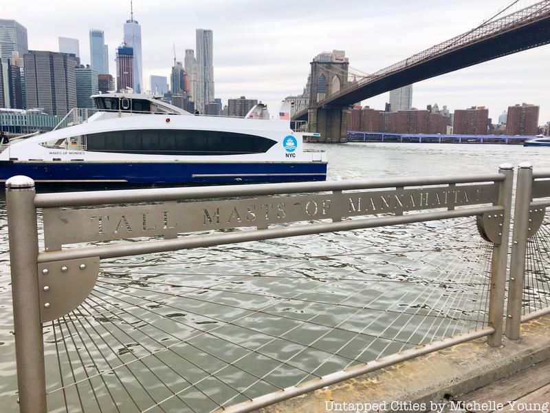 Crossing Brooklyn Ferry at Fulton Ferry Landing