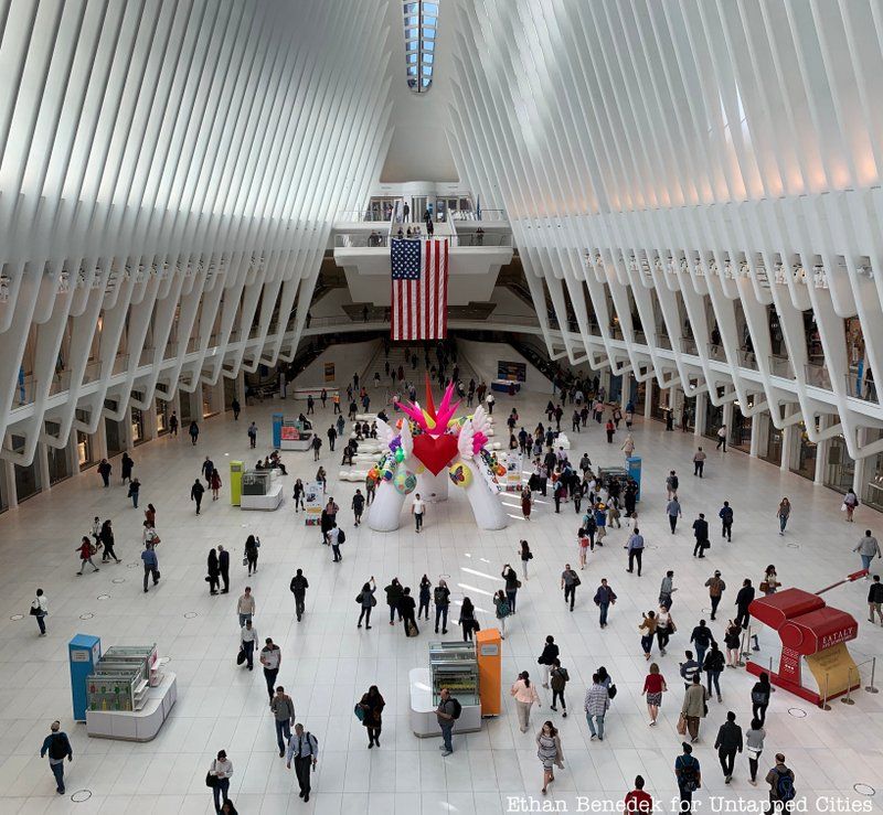 Inside of the Oculus at the World Trade Center