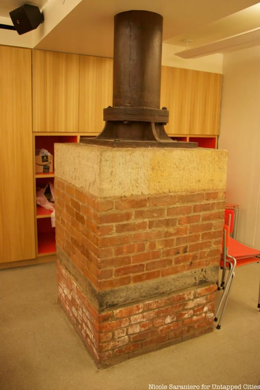 Pillar in the basement of the Center for Brooklyn History