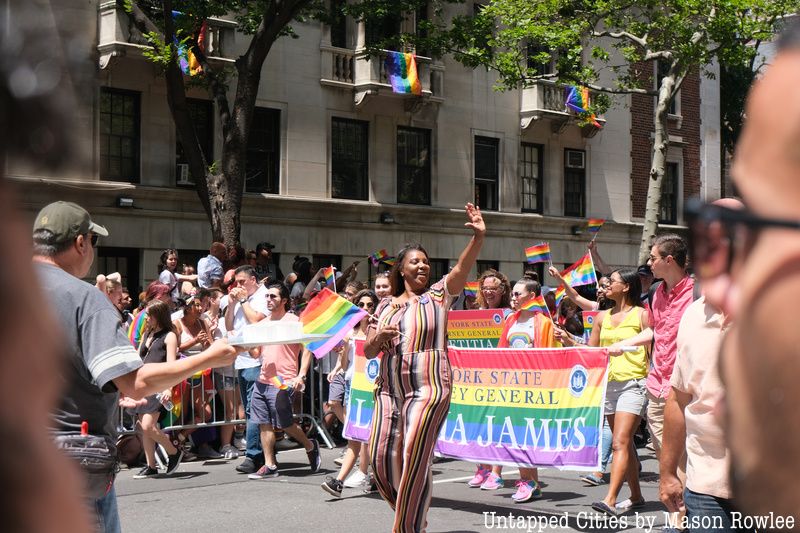 Crowds at the NYC Pride parade