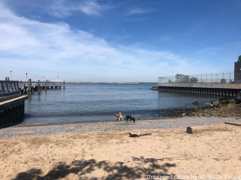 Valentino Pier hidden beach in NYC