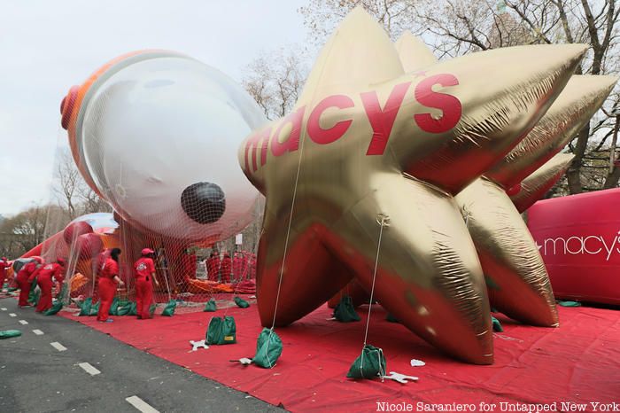 Snoopy balloon at the Macy's Thanksgiving Day parade