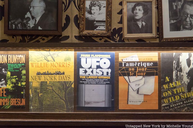 Memorabilia on the wall of Chumley's Greenwich Village speakeasy