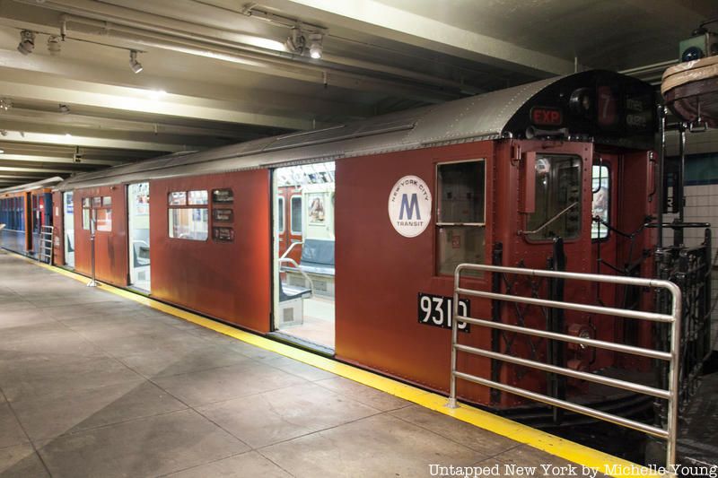 Redbird subway car inside the abandoned Court Street subway station