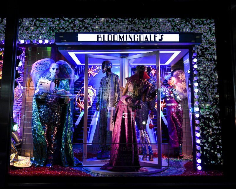 Bloomingdale's holiday windows with Out of This World theme