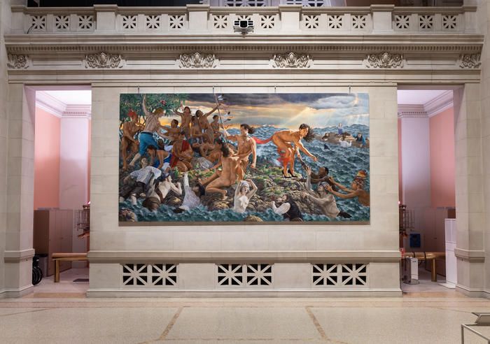 A new mural inside The Great Hall at the Metropolitan Museum of Art