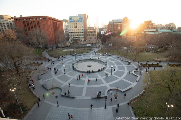 Aerial view of Washington Square Park