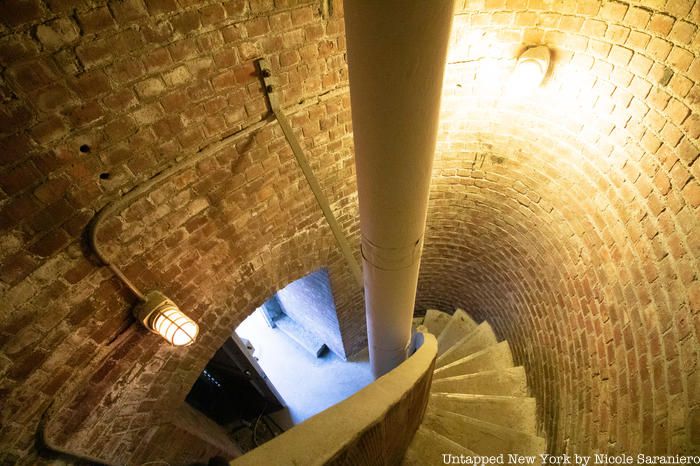 Staircase inside Washington Square Park arch