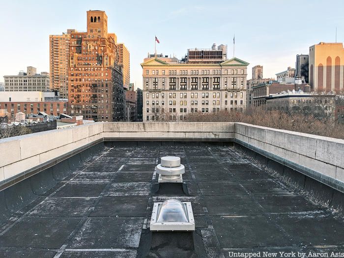 Atop Washington Square Park arch