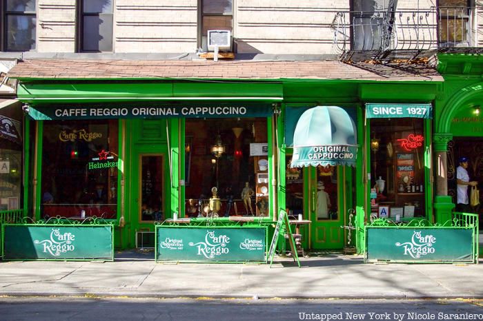 Exterior of Caffe Reggio in Greenwich Village