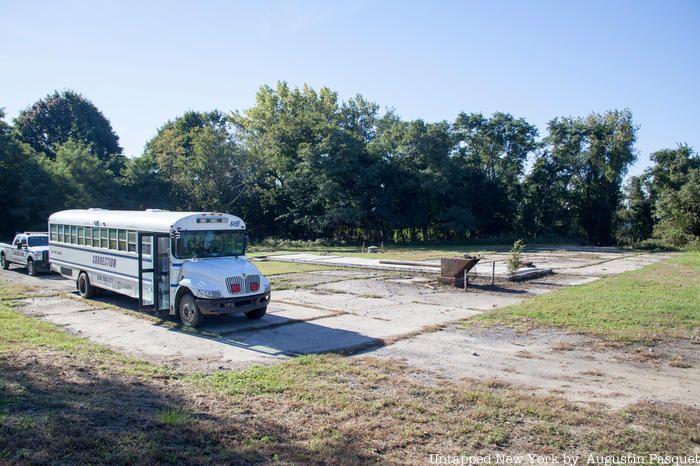 Department of Corrections bus at Nike missile site