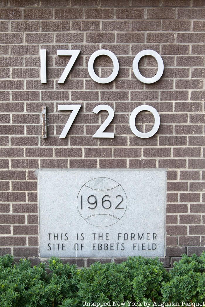 Ebbets Field Apartment cornerstone