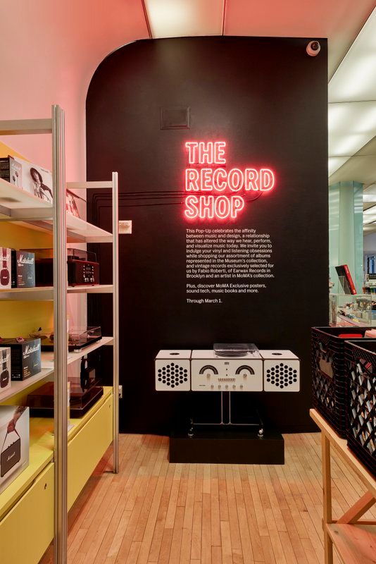 The Record Shop at the MoMA Design Store in NYC sign