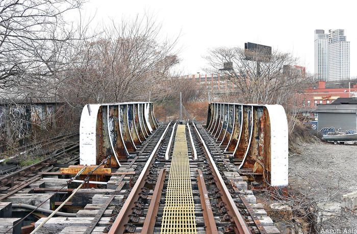 Railroad Eraser guerrilla art installation in Queens