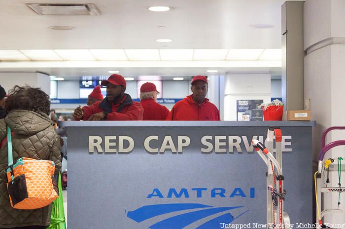 Red Cap service at Amtrak in Penn Station